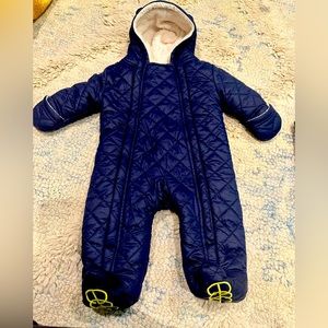 E.G.G. Baby snowsuit with bear ears. ONLY WORN ONCE.